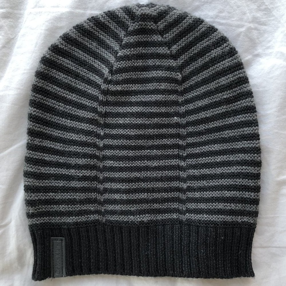 Calvin Klein Striped Beanie Hat (Unisex)